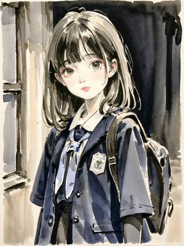 26164-2222260361-_lora_xl_shuimo-000012_1_,ink wash painting,1girl,school uniform,.png